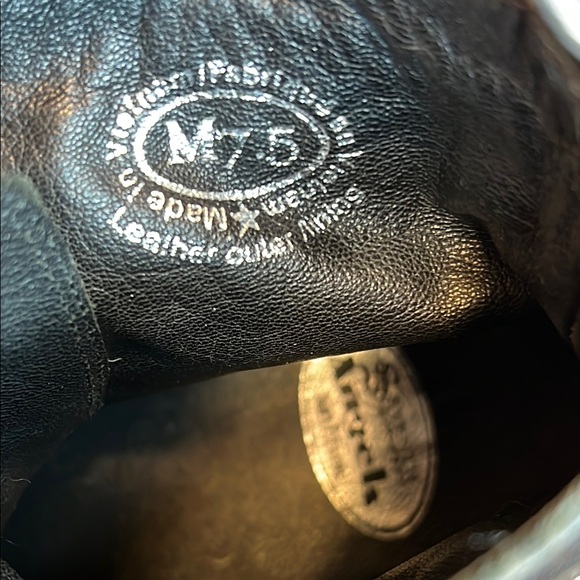 John Fluevog Black Blue Swirl Boots 7.5 Women’s 9.5 - Picture 8 of 9